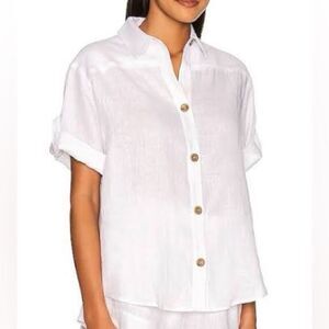 NEW Eberjey Linen Salina Top Small